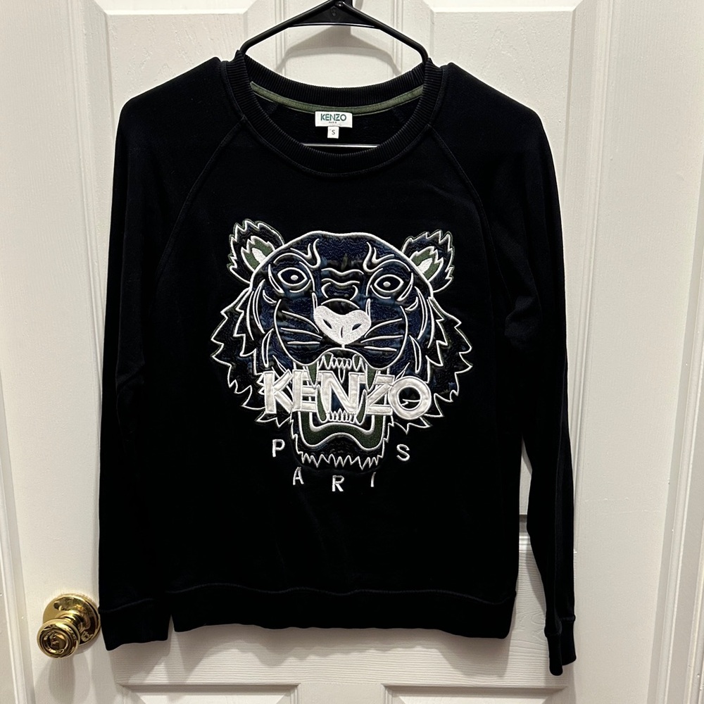 Kenzo Black Tiger Embroidered Sweatshirt